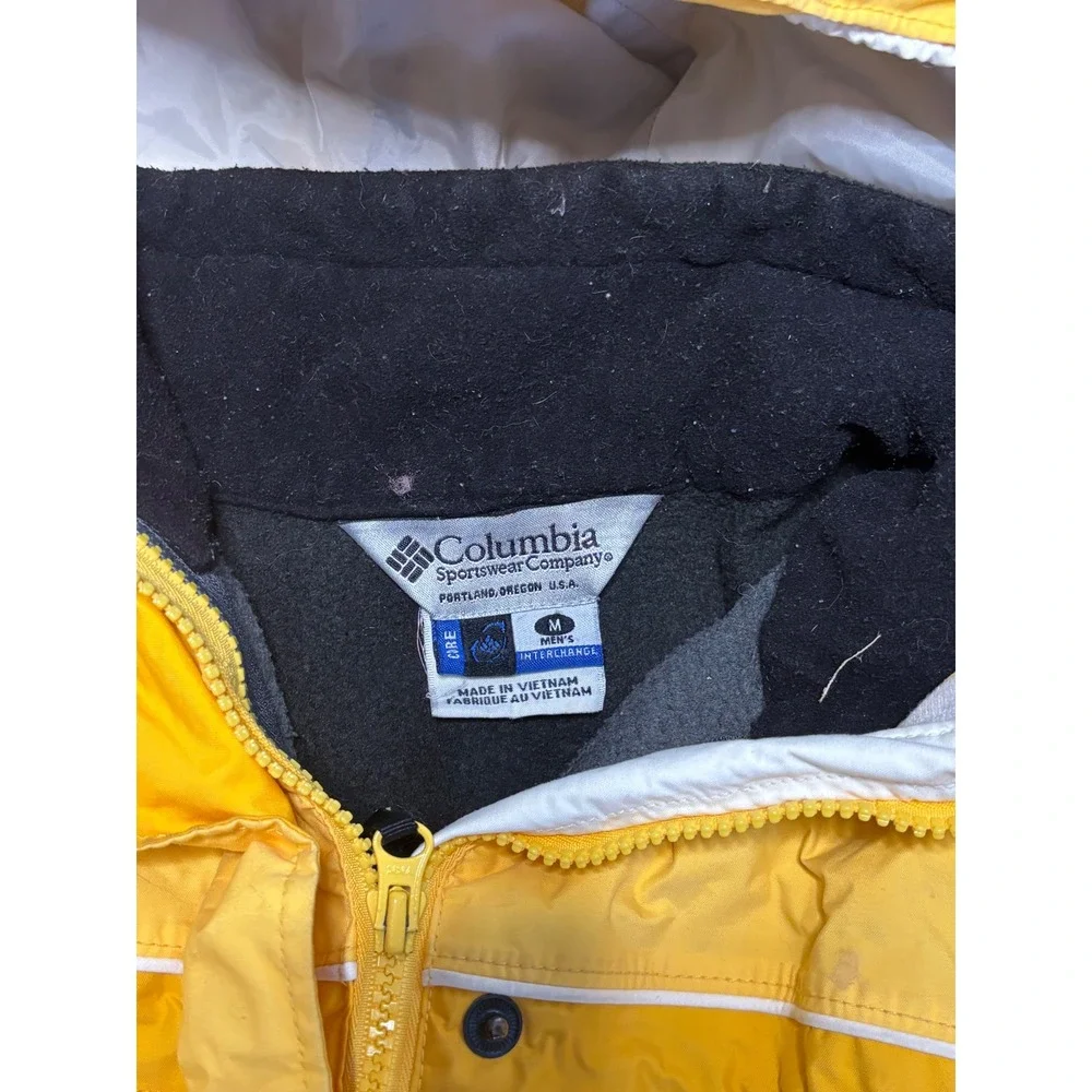 Columbia Kids Yellow Omni-Shield Waterproof Hooded Ski Jacket Size M